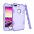 For iPhone 7 plus PC  Silicone 2 in 1 Hit Color Tri proof Shockproof Dustproof Anti fall Protective Cover Back Case purple