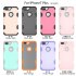 For iPhone 7 plus PC  Silicone 2 in 1 Hit Color Tri proof Shockproof Dustproof Anti fall Protective Cover Back Case Mint green   gray