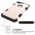For iPhone 7 plus PC  Silicone 2 in 1 Hit Color Tri proof Shockproof Dustproof Anti fall Protective Cover Back Case Gold   black