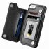For iPhone Retro PU Leather Flip Wallet Card Holder Back Cover Non slip Shockproof Cell Phone Case