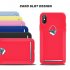 For iPhone X Protective Case TPU Matte Sweat Proof Antiskid Cellphone Shell with Card Slot
