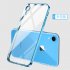 For iPhone X XS XR XS Max Mobile Phone shell Square Transparent electroplating TPU Cover Cell Phone Case red