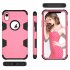 For iPhone XR PC  Silicone 2 in 1 Hit Color Tri proof Shockproof Dustproof Anti fall Protective Cover Back Case