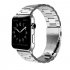 For iWatch Apple Watch Series 4 40mm 44mm Stainless Steel Band Strap Replacement Watch Band Silver 44mm