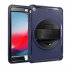 For ipad MINI 1   2   3 Wrist Handle Tri proof Shockproof Dustproof Anti fall Protective Cover with Bracket Navy blue