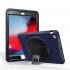For ipad MINI 1   2   3 Wrist Handle Tri proof Shockproof Dustproof Anti fall Protective Cover with Bracket Navy blue
