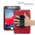 For ipad MINI 1   2   3 Wrist Handle Tri proof Shockproof Dustproof Anti fall Protective Cover with Bracket red