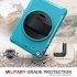 For ipad MINI 1   2   3 Wrist Handle Tri proof Shockproof Dustproof Anti fall Protective Cover with Bracket Light blue