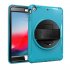 For ipad MINI 1   2   3 Wrist Handle Tri proof Shockproof Dustproof Anti fall Protective Cover with Bracket Light blue