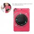 For ipad MINI 1   2   3 Wrist Handle Tri proof Shockproof Dustproof Anti fall Protective Cover with Bracket rose Red
