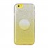 For iphone 6 6S 6 plus 6S plus 7 8 SE 2020 Phone Case Gradient Color Glitter Powder Phone Cover with Airbag Bracket yellow
