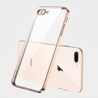 ForiPhone 7 8 SE 2020 7 plus 8 plus 6 6S 6 plus 6S plus Mobile Phone shell Square Transparent electroplating TPU Cover Cell Phone Case Golden