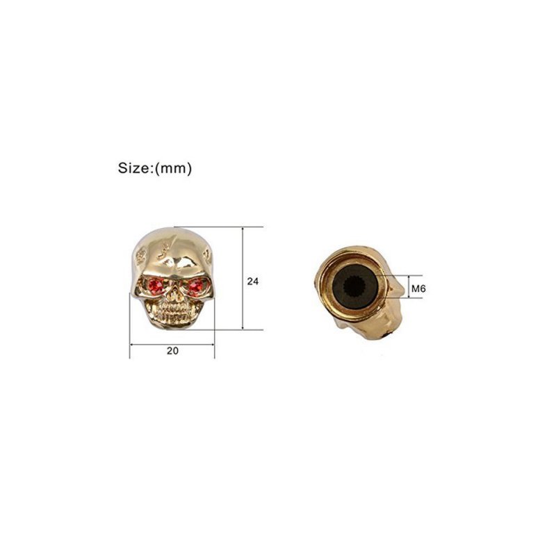 4 pcs Skull Head Knob Volume Tone Control Knob for Guitar  