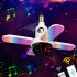 Four leaf Ceiling Music Lamp With Remote Control Folding Wireless RGB LED Projection Ceiling Fixture Lights For Living Room Bedroom Wedding Party Decor as shown