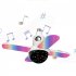 Four leaf Ceiling Music Lamp With Remote Control Folding Wireless RGB LED Projection Ceiling Fixture Lights For Living Room Bedroom Wedding Party Decor as shown