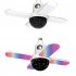 Four leaf Ceiling Music Lamp With Remote Control Folding Wireless RGB LED Projection Ceiling Fixture Lights For Living Room Bedroom Wedding Party Decor as shown