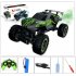 Four wheel Drive Remote Control Car Toy Stunt Off road Climbing Rc Car With Spray Light For Children Gifts Green