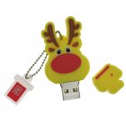 FoxSank 4GB 8GB 16GB 32GB 64GB 128GB USB Flash Drive USB 2 0 Waterproof U DISK Cute Deer for Christmas   Brown 8GB