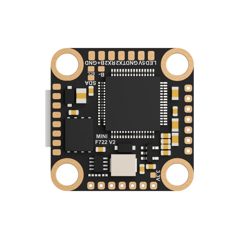 Foxeer Mini F722 V2 Flight Controller 2~6S 20*20mm Mounting Hole MPU6000 BetaFlight Compatibled with DJI Air Unit as shown