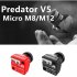 Foxeer Predator V5 Micro Full Case M12 1000TVL FPV Camera Cam OSD 16 9 4 3 PAL NTSC Switchable 1 7mm Lens 4ms WDR Racing Drone Black M8