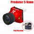 Foxeer Predator V5 Nano Full Case Racing FPV 1000TVL Camera Switchable Super WDR OSD 4ms Latency Upgraded Red pad plate