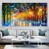Frameless Street View Oil Painting for Living Room Bedroom Decoration 30x60cm painting core AA295