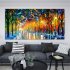 Frameless Street View Oil Painting for Living Room Bedroom Decoration 30x60cm painting core AA295