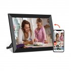 Frameo System 10.1-inch Digital Photo Frame 16GB Memory Smart Wifi Touch-screen Cloud Frame Holiday Gifts Black Black