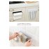 Free Punching Adhesive Paper Towel Holder Under Cabinet for Kitchen Bathroom Paste white