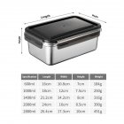 Fresh Keeping Box 316 Stainless Steel Crisper Super Large Capacity <span style='color:#F7840C'>Refrigerator</span> Special Frozen Storage Fruit Bento Box
