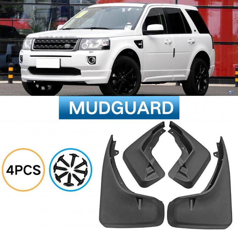 Front And Rear Wheel Mud Flaps Splash Guards Set, Vehicles Tire Mudguard Fender Flares Kit, Compatible For Freelander 2 LR2 2007-2015 Exterior Accessories black
