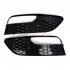 Front Bumper Fog Light Cover Bezel Left Driver Right Passenger Side 8v3807681 Replaces Compatible for A3 Black