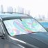 Front Car Windshield Sun Shade Umbrella  UV Ray Protector Sunshade  Foldable Front Windscreen Vehicle Cool Heat Insulation Protection  Auto Accessories 145x80cm