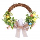 Front Door Wreath Easter Wreath With Eucalyptus Leaves And Artificial Flowers Decorative Wreath For All Season Home Door Farmhouse Wedding Foam Rabbit Garland