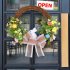 Front Door Wreath Easter Wreath With Eucalyptus Leaves And Artificial Flowers Decorative Wreath For All Season Home Door Farmhouse Wedding Foam Rabbit Garland