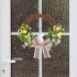 Front Door Wreath Easter Wreath With Eucalyptus Leaves And Artificial Flowers Decorative Wreath For All Season Home Door Farmhouse Wedding Foam Rabbit Garland