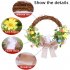 Front Door Wreath Easter Wreath With Eucalyptus Leaves And Artificial Flowers Decorative Wreath For All Season Home Door Farmhouse Wedding Foam Rabbit Garland