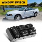 Front Driver Side Master Power Window Switch Window Regulator Compatible For Escort / Mustang Convertible / Mercury Tracer Replaces F4ZZ-14529-B SW7079 DS2353 black