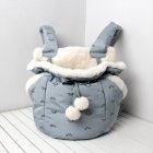 Front Hanging Chest Pack Semi-Closed Warm Sleeping Bag for Outdoor Pet Cat Blue