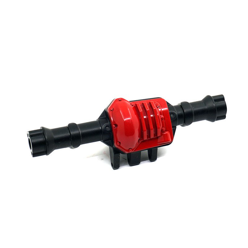 Front / Rear Alloy Metal Axle Shell Axle Housing 160g for 1/10 RC Crawler Traxxas TRX-4 & TRX4 Bronco Upgrade Parts black and red Rear