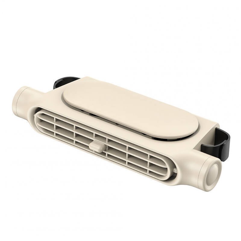 Front Rear Seat Headrest Cooling Fan, Leafless Whisper-Quiet Motor With 3 Speeds, Type-C Charging, Portable Backseat Fans For Sedans, SUV Truck And Cars cream color