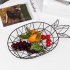 Fruit Storage Basket Iron Pineapple Shape Tray Nordic Style Dessert Snack Plate Rose gold