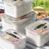Fruit Storage Containers For Fridge Food Storage Containers With Lids And Removable Colanders For Keeping Fruits Vegetables Berry Meat Fresh Longer 5pcs