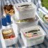 Fruit Storage Containers For Fridge Food Storage Containers With Lids And Removable Colanders For Keeping Fruits Vegetables Berry Meat Fresh Longer 5pcs