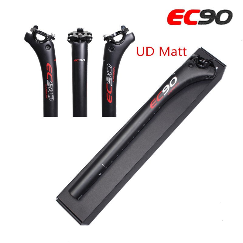 Full Carbon Fiber Ultra-light Seat Tube Bicycle Seat Tube Connector Seatpost Rod 25.4 27.2 30.8 31.6mm Seatpost 3K 25.4-350mm_Matte
