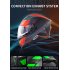 Full Face Motorcycle Helmet Sun Visor Dual Lens Moto Helmet Red acceleration XXL