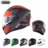 Full Face Motorcycle Helmet Sun Visor Dual Lens Moto Helmet Fluorescent green acceleration L