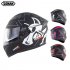 Full Face Motorcycle Helmet Sun Visor Dual Lens Moto Helmet Fluorescent green acceleration XL