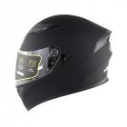 Full Face Motorcycle Helmet Sun Visor Dual Lens Moto Helmet Matte black_L
