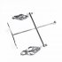 Full Metal Butterfly Adjustable Torture Play Clamps Cage Nipple Clips Breast Bondage Restraints Board Silver